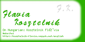 flavia kosztelnik business card